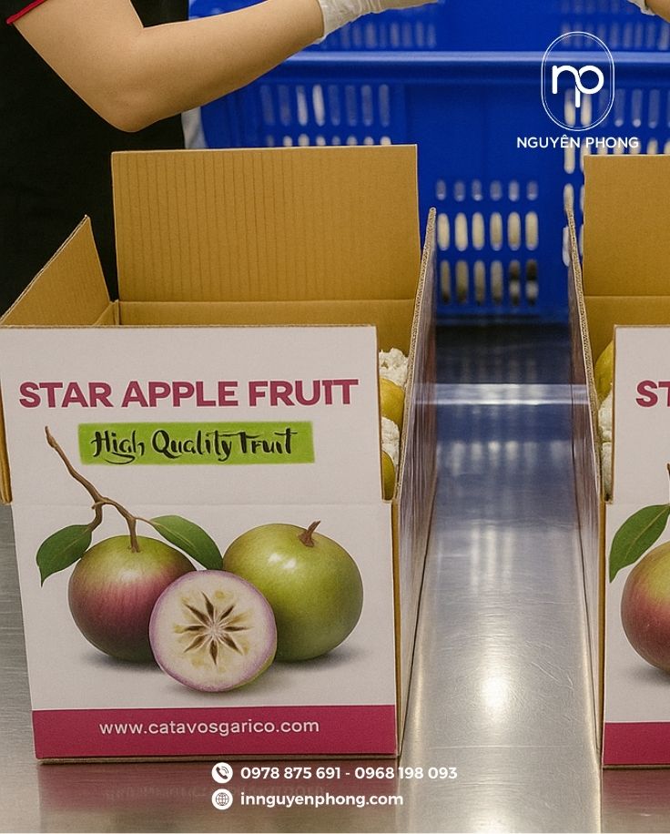 Mẫu thùng carton đựng vú sữa chịu lực chắc chắn